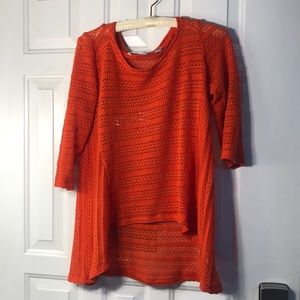 New York and Company / light weight sweater / orange / small
